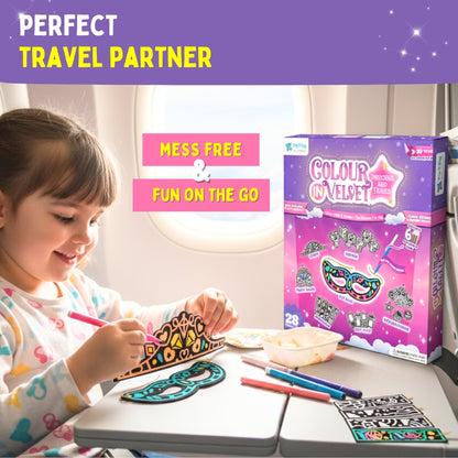 PEPPLAY COLOUR IN VELVET - UNICORN & FAIRIES