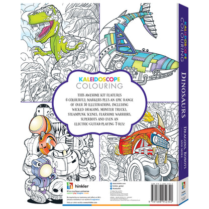 Kaleidoscope Colouring Kit Dinosaurs, Dragons, Robots & More