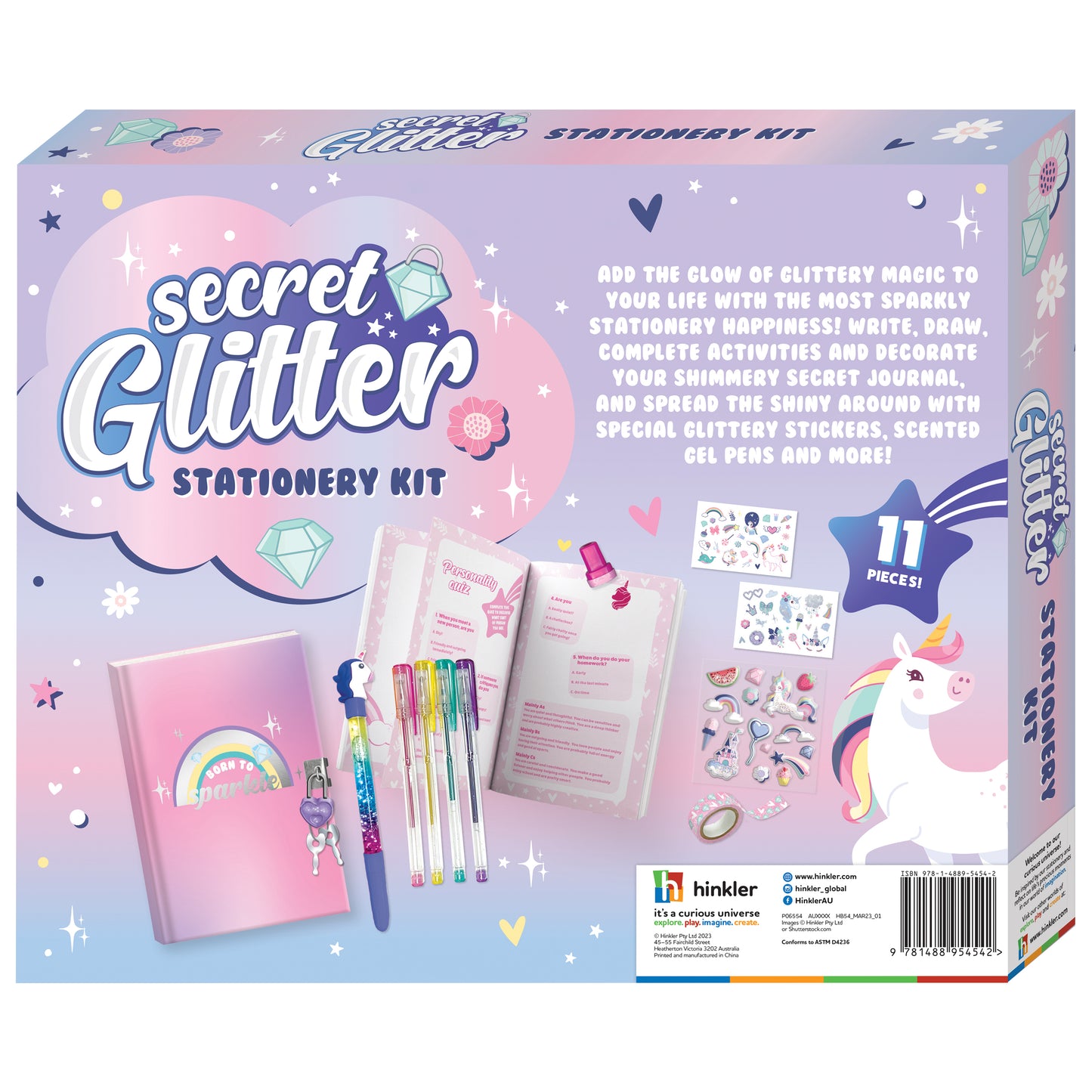 Secret Glitter Stationery Kit