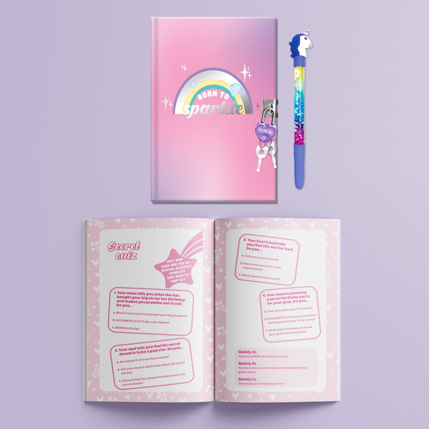 Secret Glitter Stationery Kit