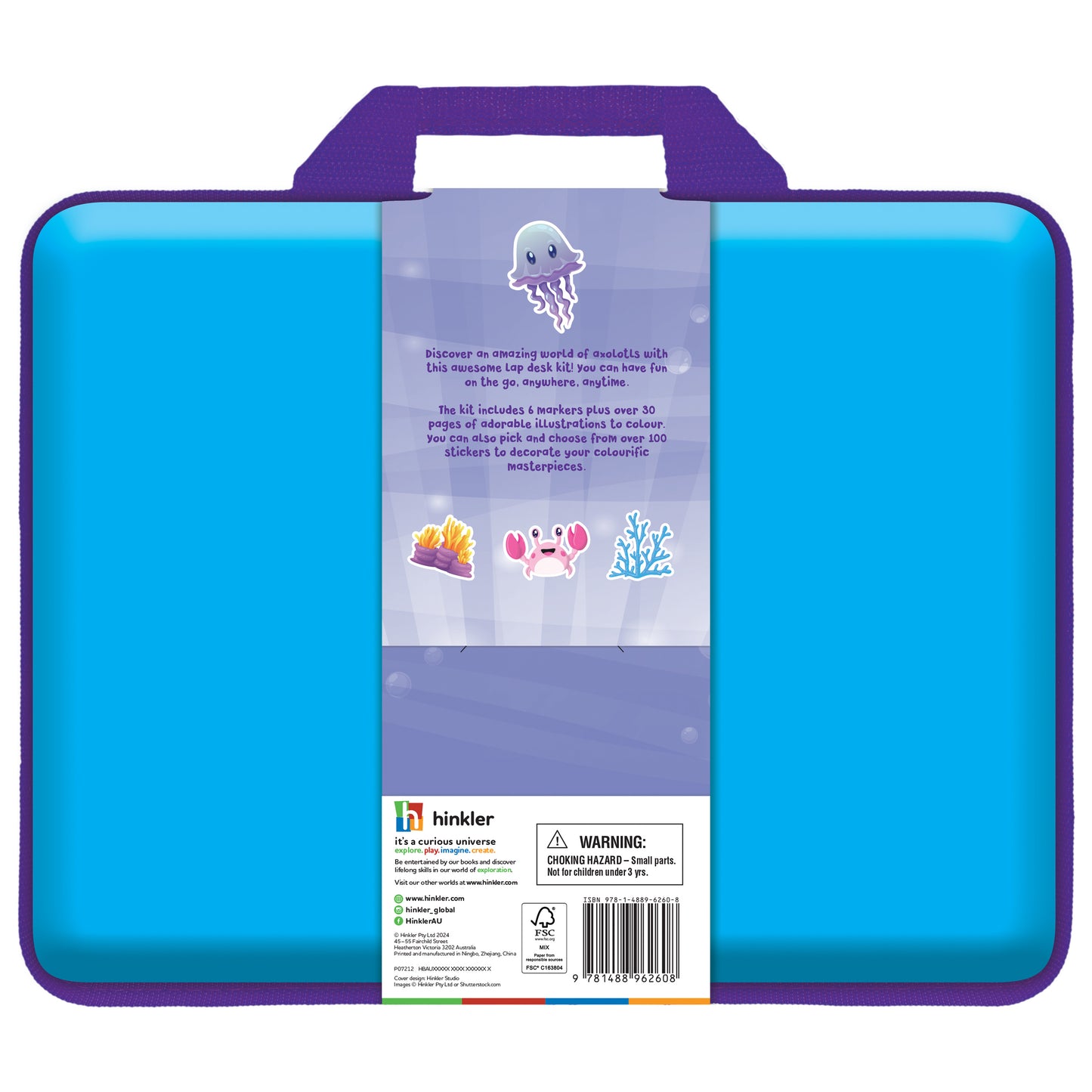 🖍️ Colouring Set with Lap Desk –  100+ Stickers, Markers & Activity Pages