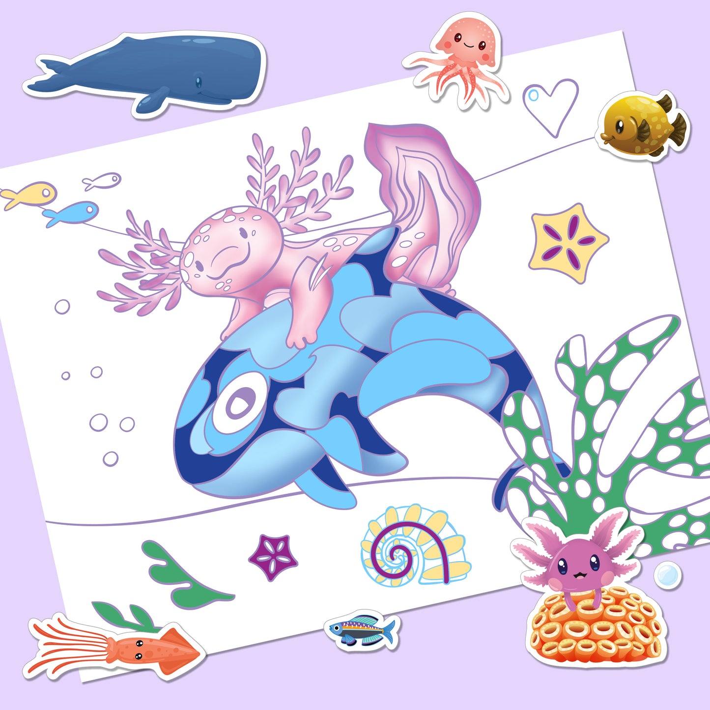 🖍️ Colouring Set with Lap Desk –  100+ Stickers, Markers & Activity Pages