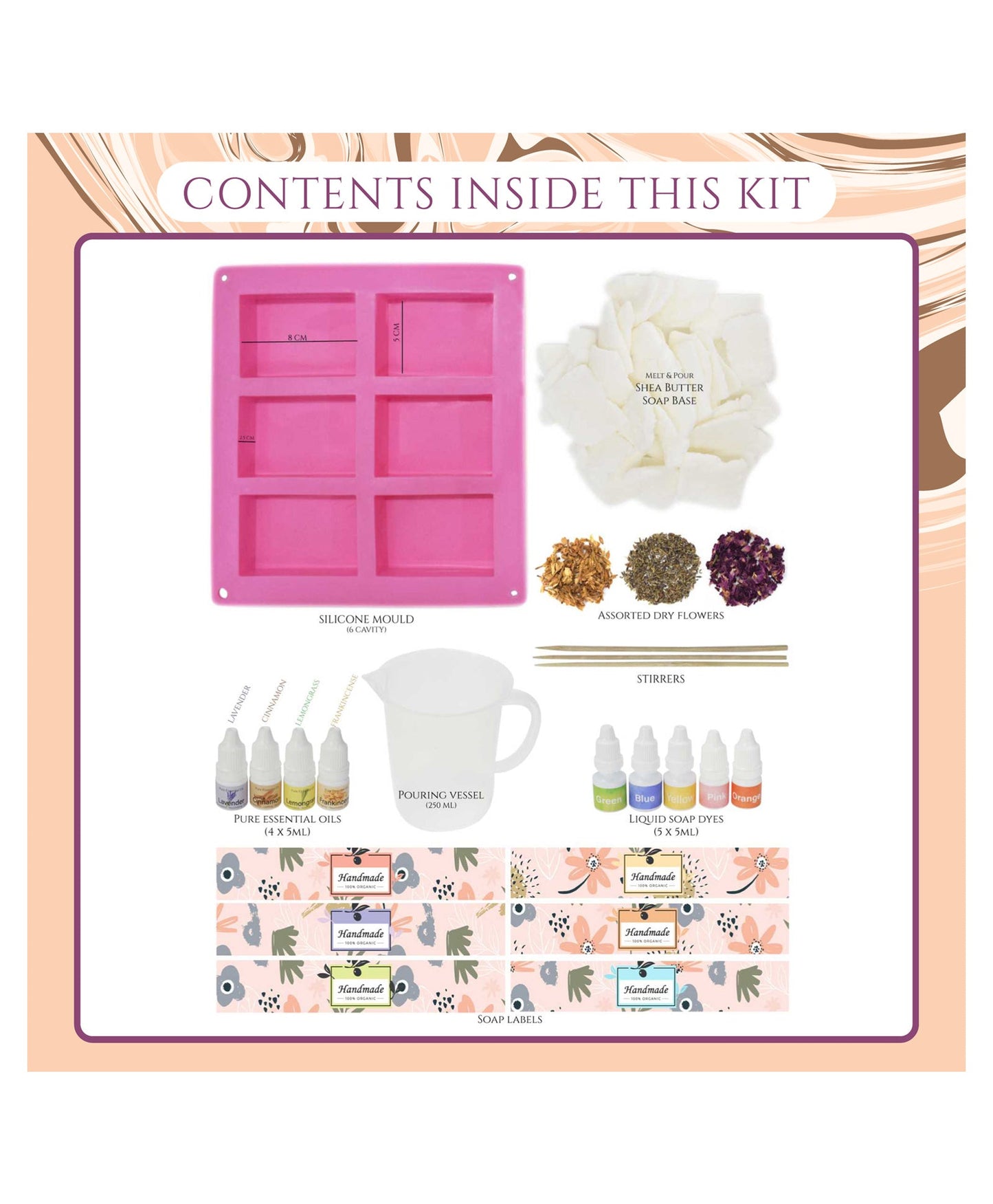 Soap Making Kit - Natural Shea Butter Melt & Pour