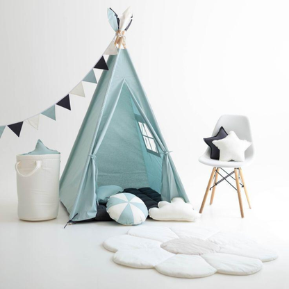 Kid’s Portable Teepee Tents With Cushion