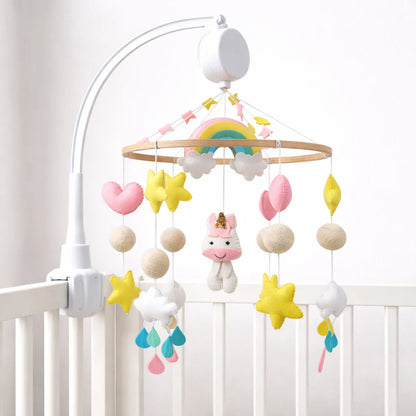 Cot / Crib Mobile - Rainbow Unicorn Delight