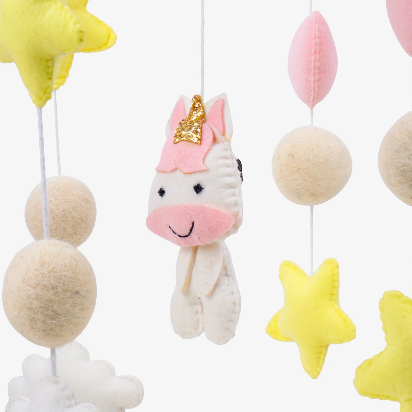 Cot / Crib Mobile - Rainbow Unicorn Delight