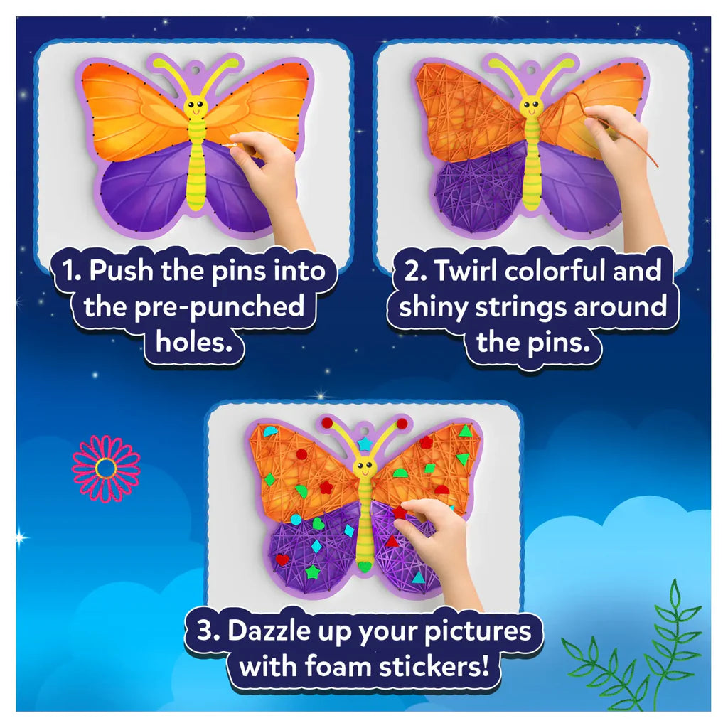 Skillmatics Super Strings Craft Kit for Kids  | Ages 6–12 | Mess-Free Art Activity