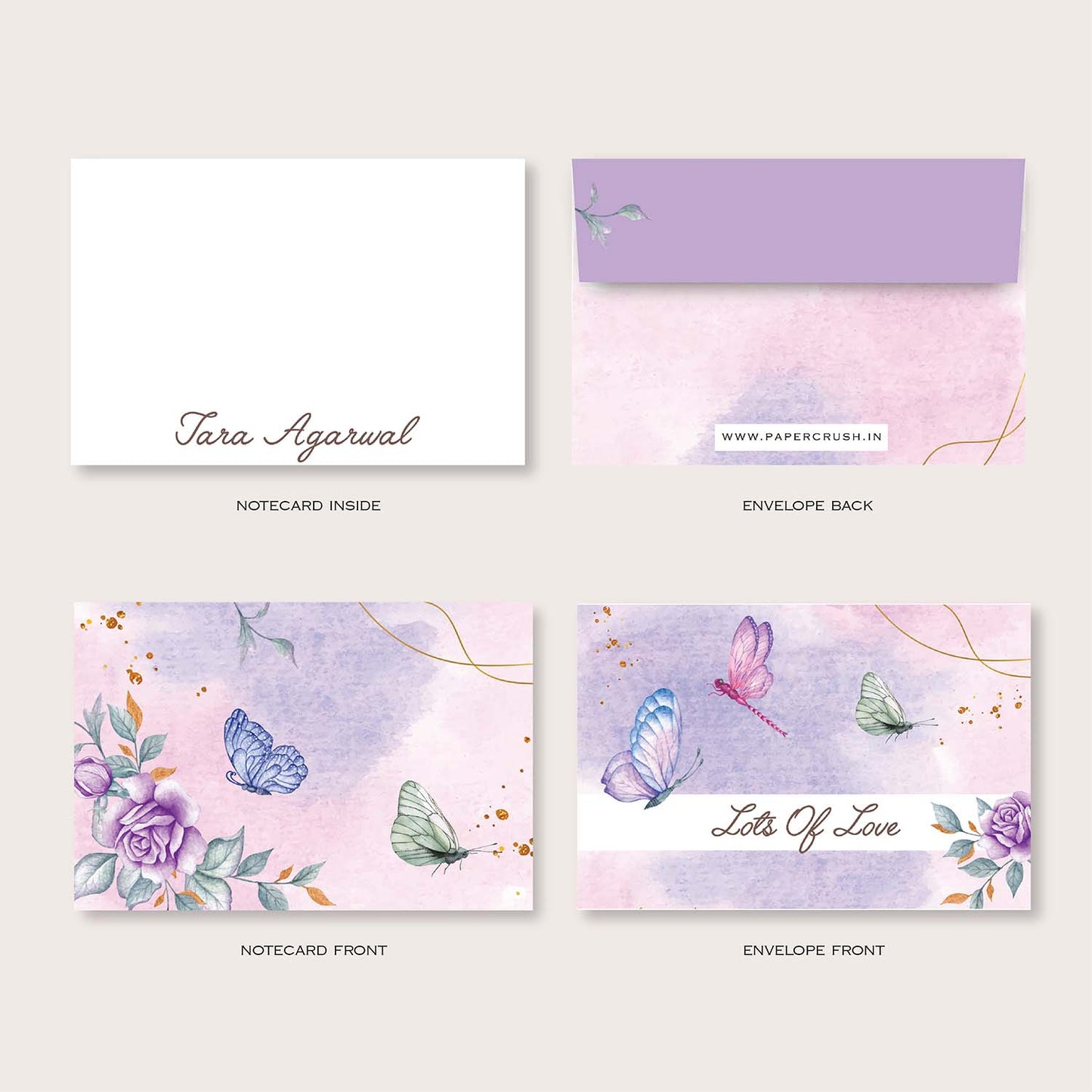 Folded-Notecards + Envelopes - Set of 25