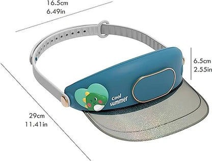 🧢 Cooling Fan Hat with Visor | USB Rechargeable | Sun Protection | 3-Speed Bladeless Fan