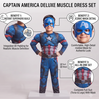 Captain Hero Muscle Halloween Costume