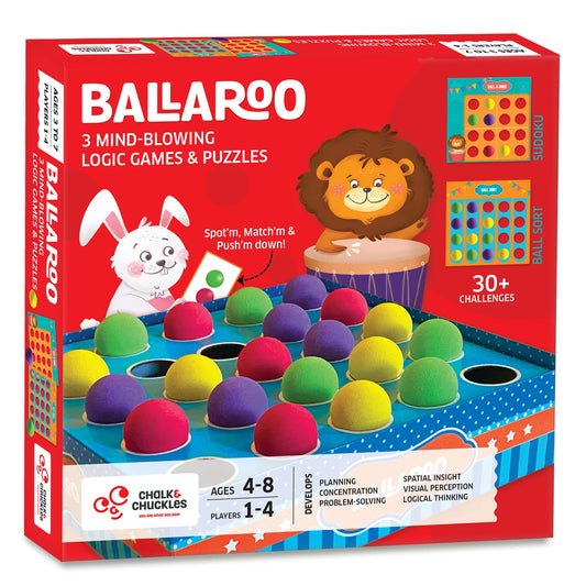Ballaroo 3-in-1 Logic Games & Puzzles