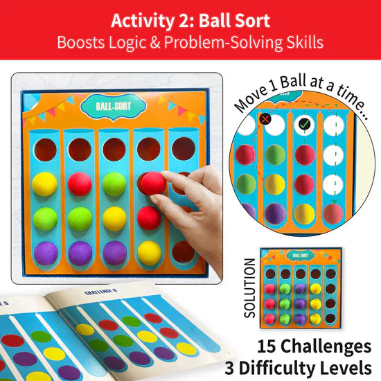 Ballaroo 3-in-1 Logic Games & Puzzles