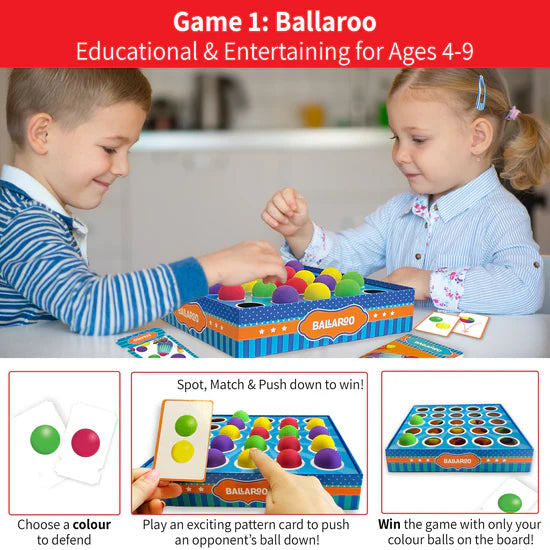 Ballaroo 3-in-1 Logic Games & Puzzles