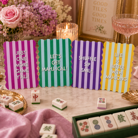 Striped Mahjong Shufflers – Set of 2 | Assorted Designs