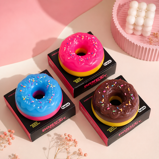 Donut Squishy Toy with Colourful Sprinkles, Soft Stress-Relief Sensory Toy