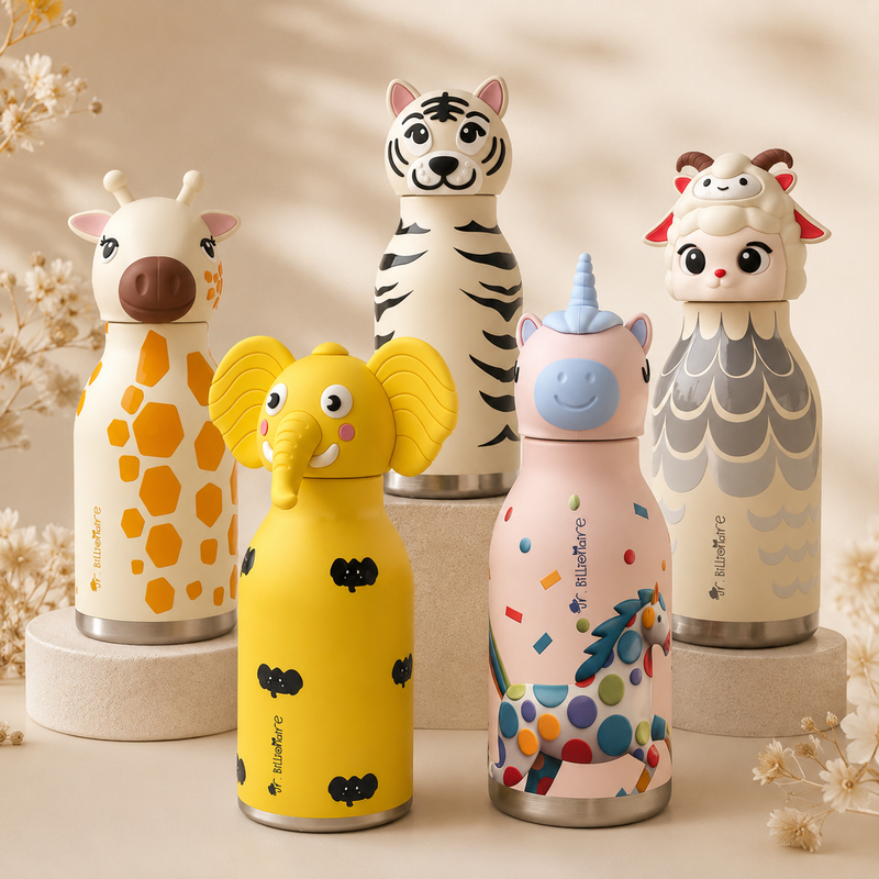 Cute Animal Character Water Bottle for Kids | Fun, Stylish & Everyday Hydration Buddy
