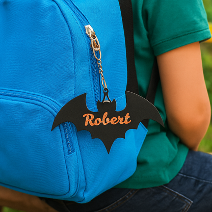 Personalized Halloween Keychain – Midnight Bat