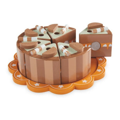 Wooden Chocolate Orange Birthday Cake for Kids