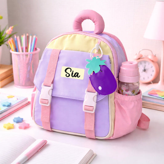 Classic Preschool Backpack with Cute Veggie Charm