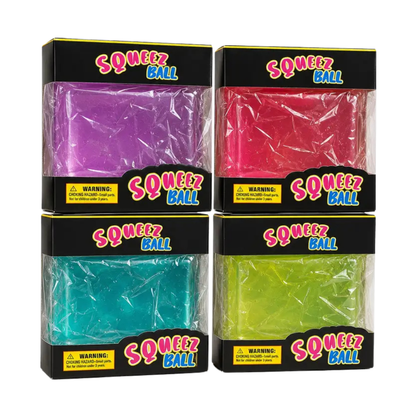 Cube Squishy Stress Ball, Slow-Rising Silicone Fidget Toy with Snowflake
