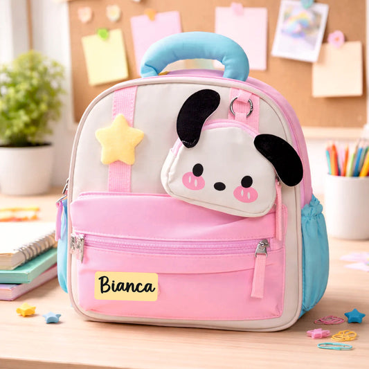 Cute Puppy Preschool Backpack with Mini Pouch