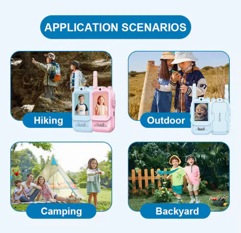 Kids Video Walkie Talkie Set – With HD Camera, Voice Changer & Long-Range Talk