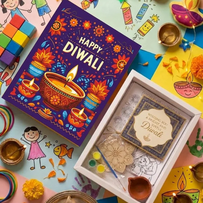 DIY Diwali Kids Activity Box | Mandala Painting Craft Kit | Festival Hamper | Gift Set