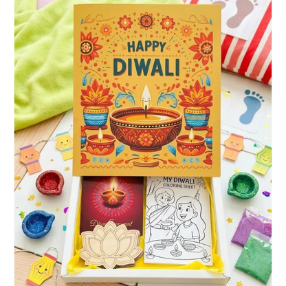 DIY Diwali Kids Activity Box | Mandala Painting Craft Kit | Festival Hamper | Gift Set