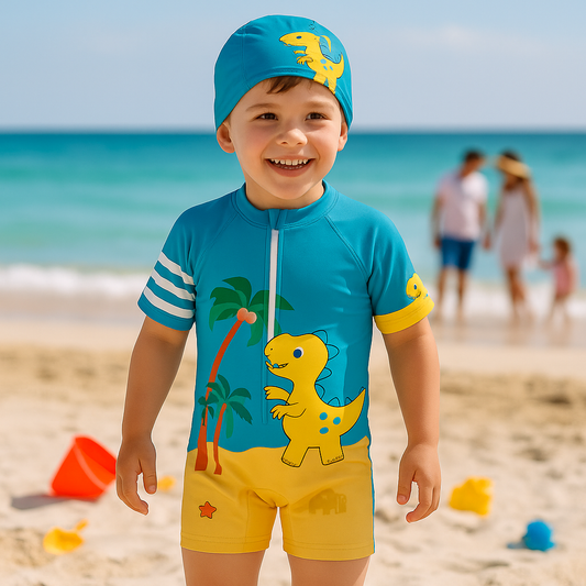 Dino Island Adventure Swim Set with Cap