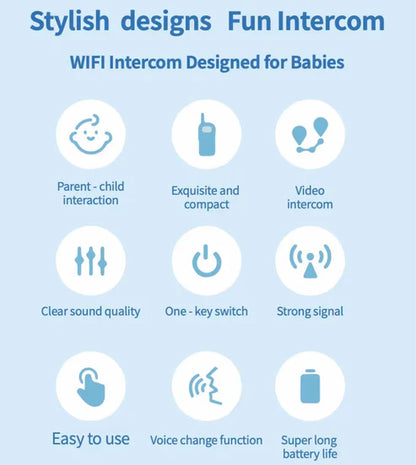 Kids Video Walkie Talkie Set – With HD Camera, Voice Changer & Long-Range Talk