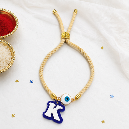 Babble Wrap Evil Eye Initial Rakhi