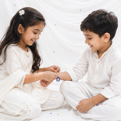 Babble Wrap Evil Eye Initial Rakhi