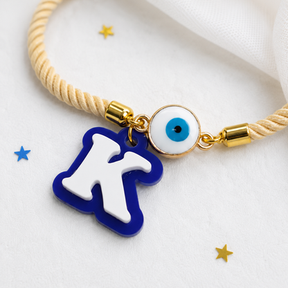 Babble Wrap Evil Eye Initial Rakhi
