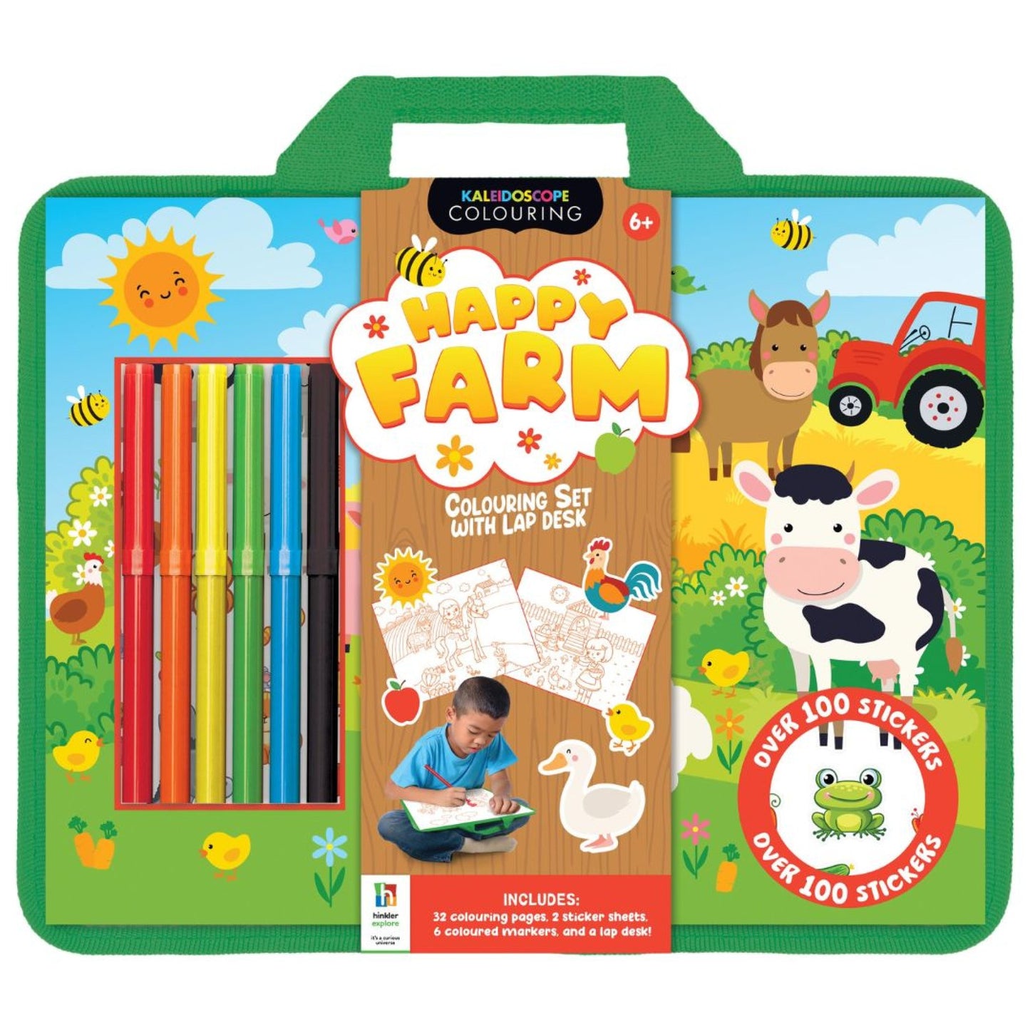 🖍️ Colouring Set with Lap Desk –  100+ Stickers, Markers & Activity Pages