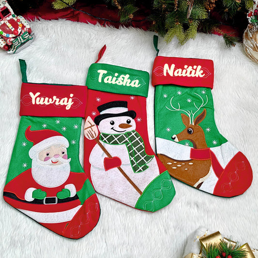 Festive Cheer Stockings - Set of 3