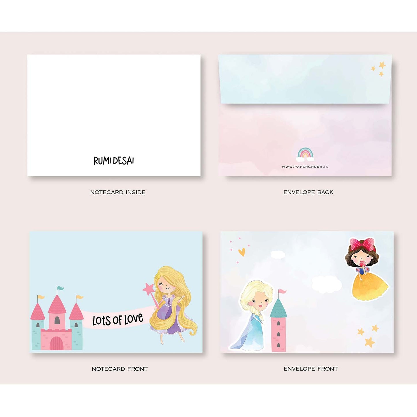 Folded-Notecards + Envelopes - Set of 25