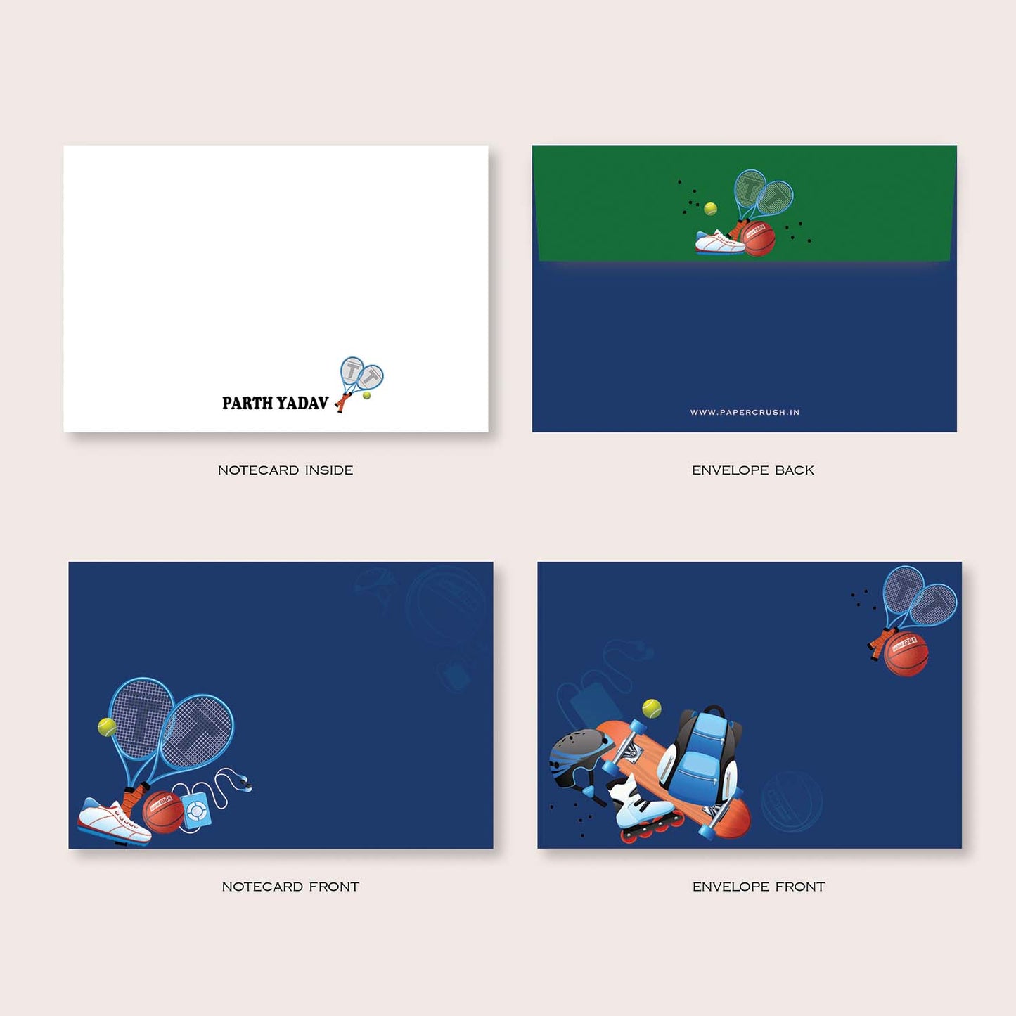 Folded-Notecards + Envelopes - Set of 25