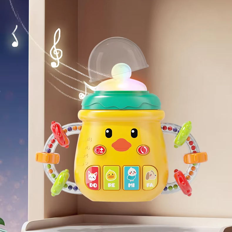 New Early Education Sensory Feeding Bottle Pacifier Rattle Toy