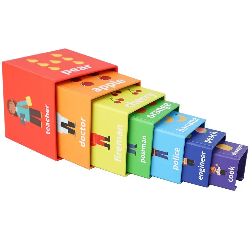 Early Education Montessori Rainbow Number Stacking Learning Box Set