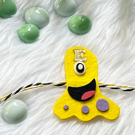 Babble Wrap Handmade Felt Rakhi With Initials - Boogie Boo