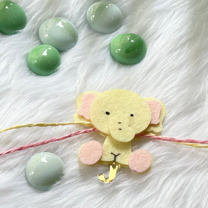 Babble Wrap Handmade Felt Rakhi With Initials - Ella