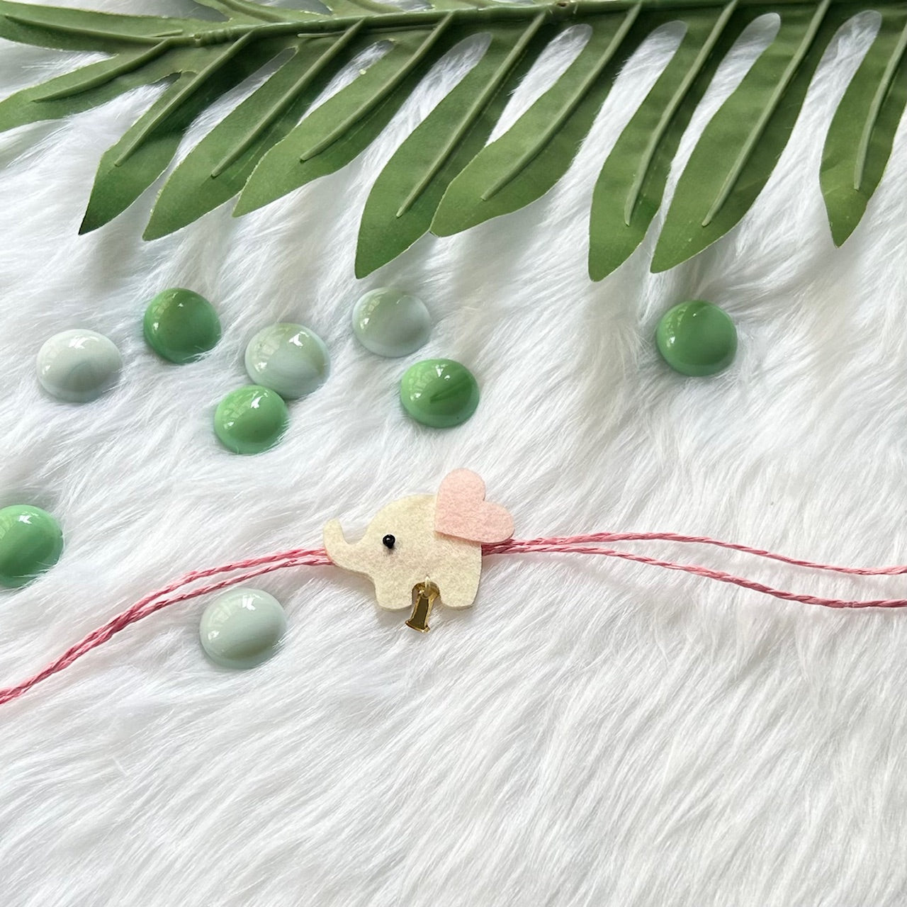 Babble Wrap Handmade Felt Rakhi With Initials - Ellie