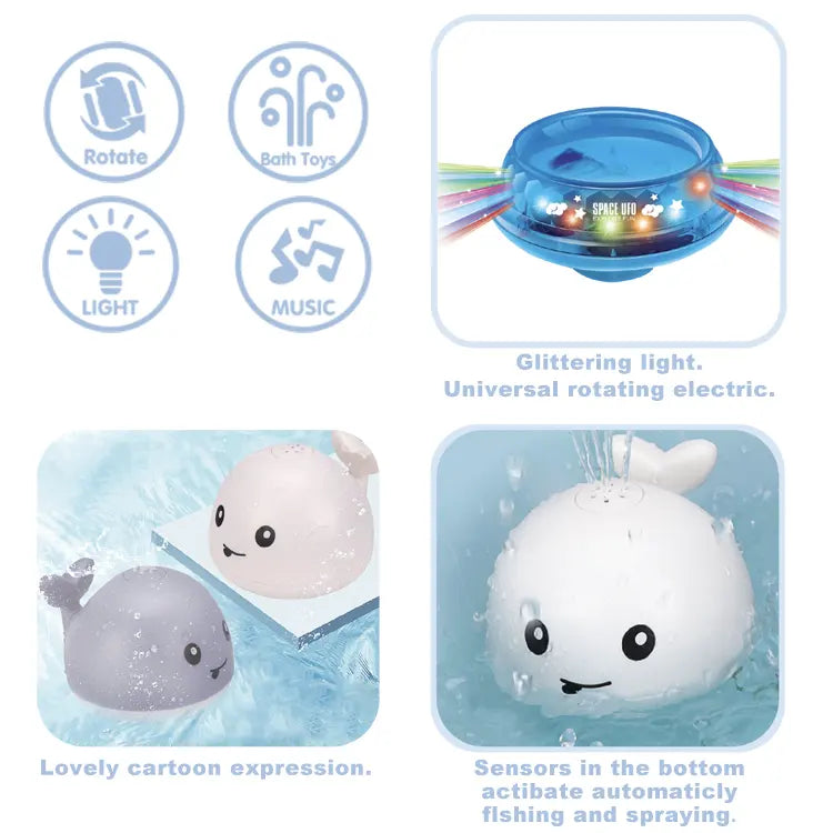 Mini Whale Fountain Toy - Happy Bath Game