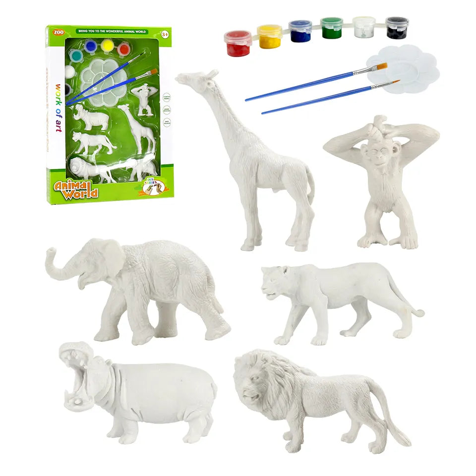DIY Animal Model Small Art Paint Set for Kids