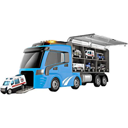 7 in 1 Container Truck with Alloy Car Series