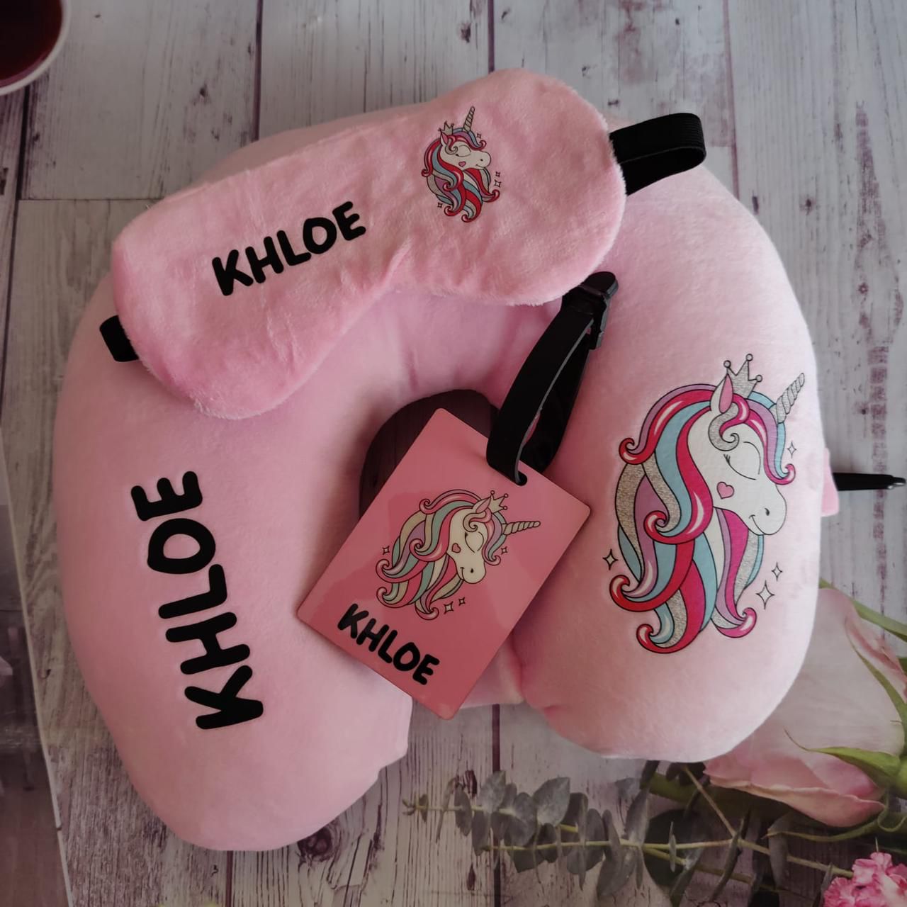 Personalized Neck Pillow Set