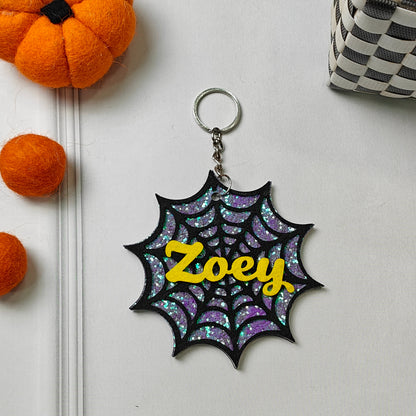 Personalized Halloween Keychain – Enchanted Web