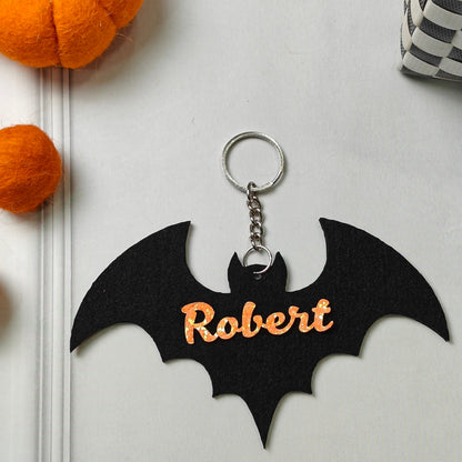 Personalized Halloween Keychain – Midnight Bat