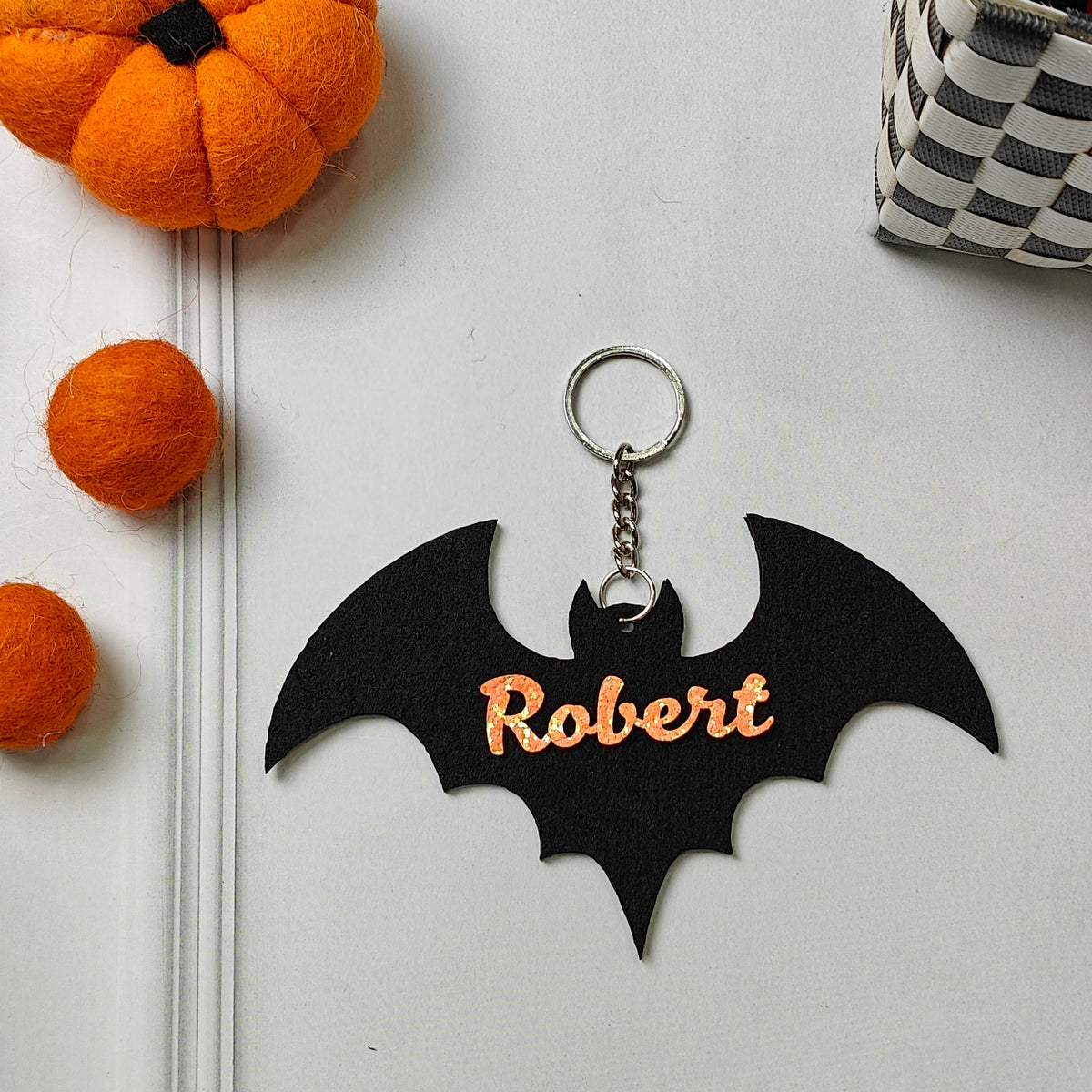 Personalized Halloween Keychain – Midnight Bat
