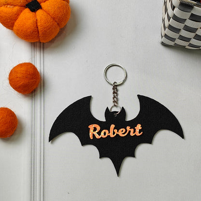 Personalized Halloween Keychain – Midnight Bat